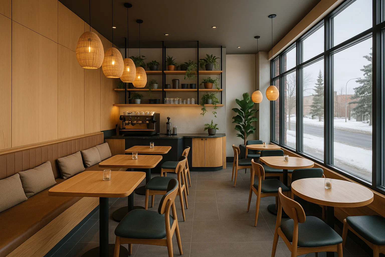 Stylish café interior
